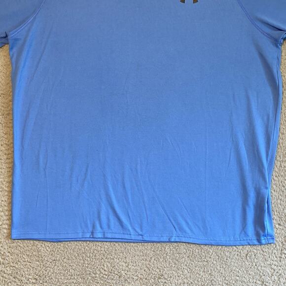 Under Armour Mens Shirt XL Heatgear Crew Neck Blue Casual Athleisure Adult - Picture 2 of 16